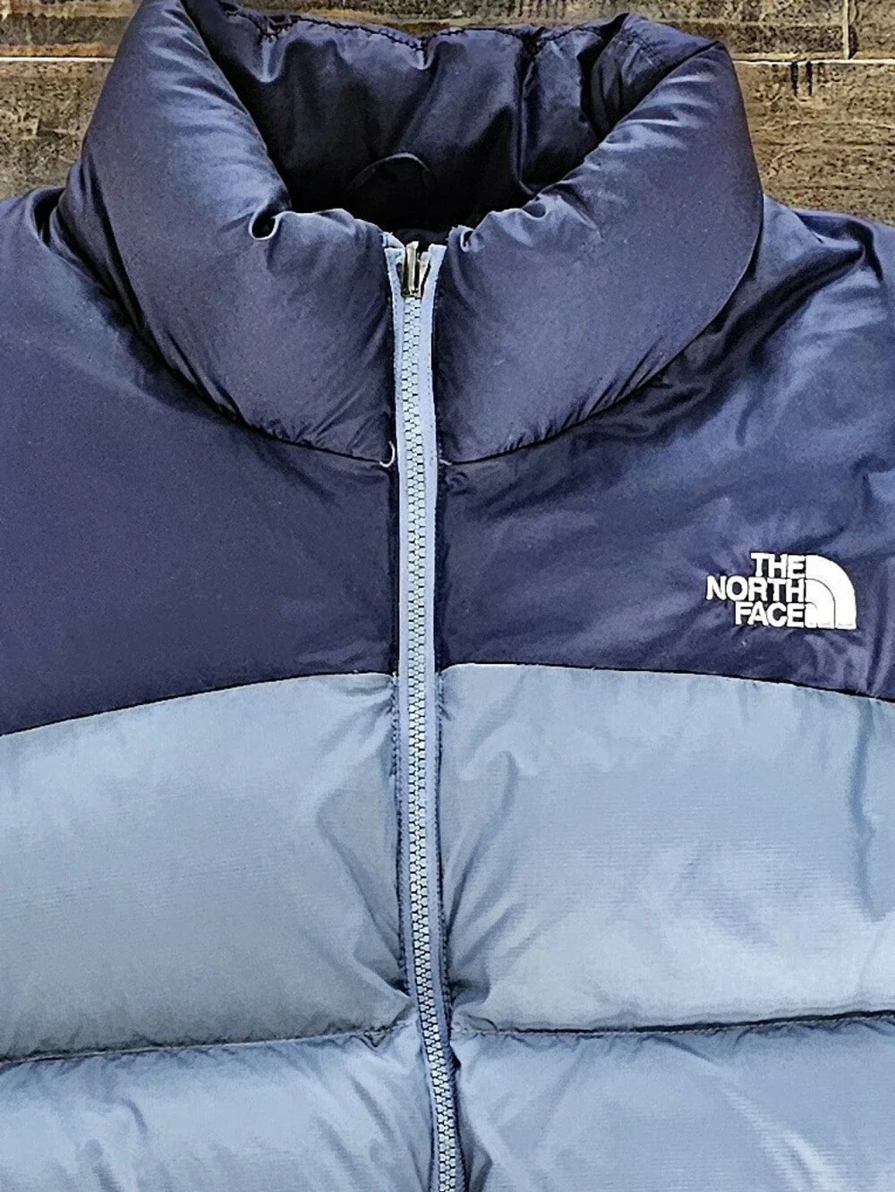 The North Face Two-Tone Blue Goose Down 700 Puffer Jacket Men's XXL
